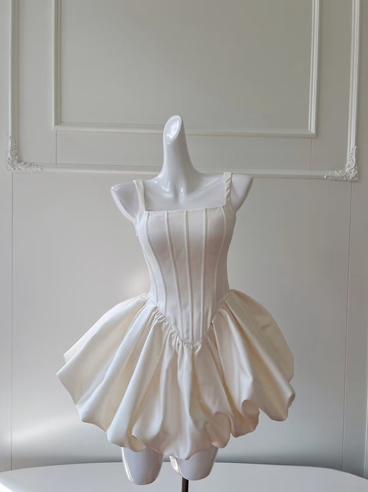 Satin Spaghetti Straps Sheath Homecoming Dress Prom Dress  Sp1357