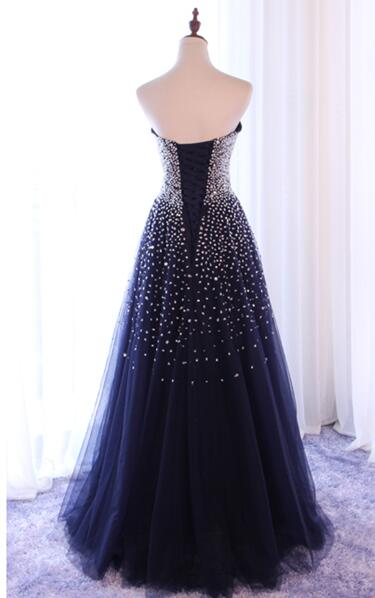Strapless Sequins Long Prom Dress A Line Sweet 16 Prom Dress SP33