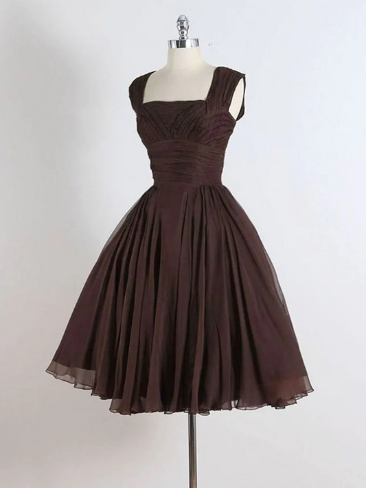 Brown A Line Short Prom Dresses Homecoming Dress SP583