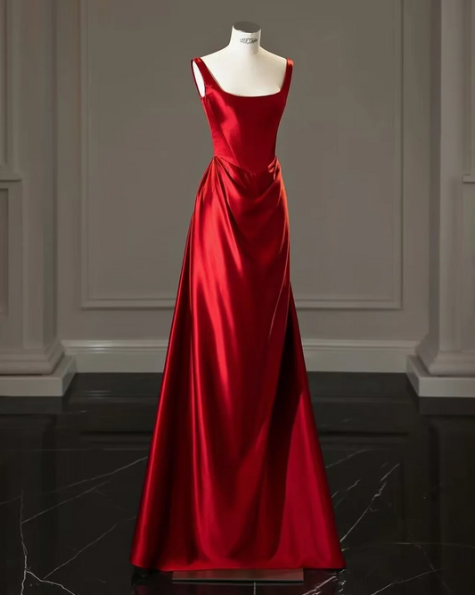 Elegant Red A Line Birthday Party Dress Formal Prom Dress SP150