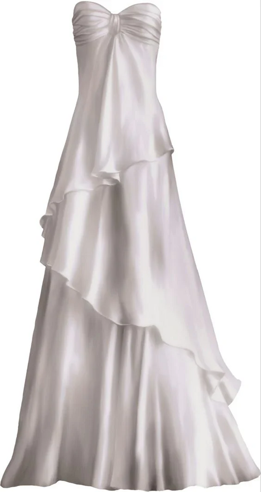 Sweetheart A Line White Long Prom Dresses Birthday Party Dress SP76