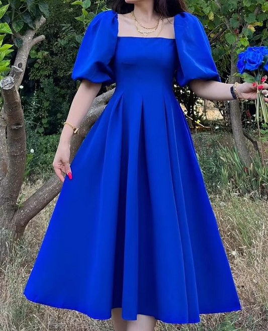 A Line Blue Prom Dress Elegant Formal Party Dress SP246