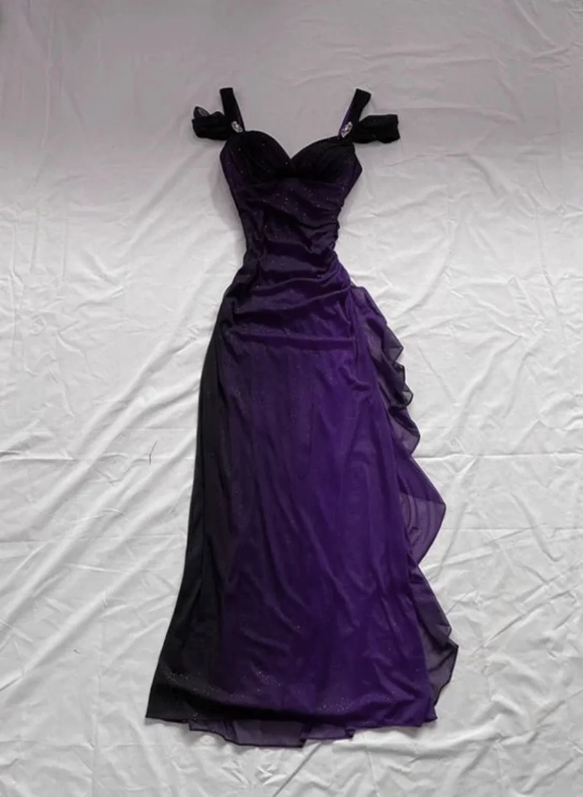 A Line Purple Chiffon Long Prom Dress Formal Party Dress SP495